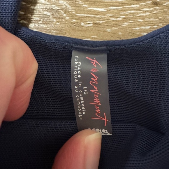 Free People Righteous Runsie Dark Blue Supernova FP Movement Sz L NWOT - Picture 7 of 7
